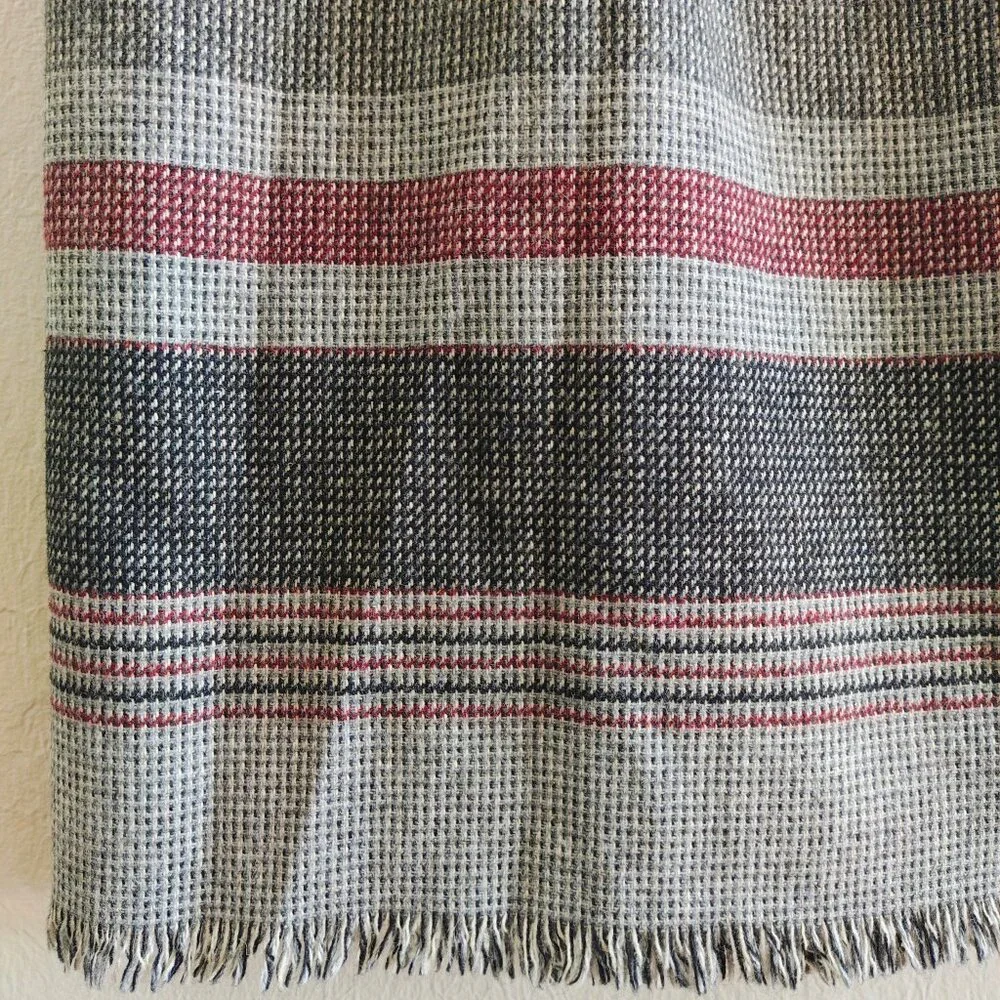 Vintage Plaid Fringed Skirt